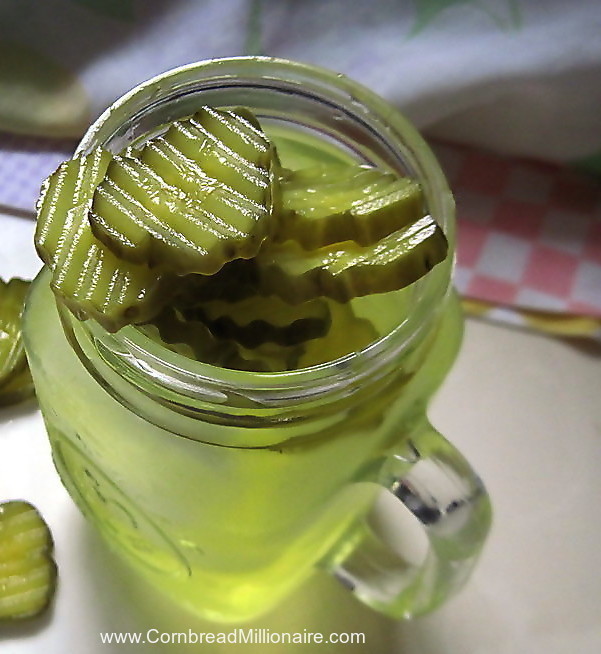 Iced Dill Pickle Juice Cornbread Millionaire