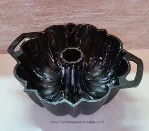 Lodge Legacy Series Cast-Iron Fluted Cake Pan greased with shortening.