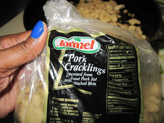 A package of Hormel Pork Cracklings.