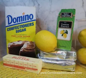 Lemon Cream Cheese Frosting Ingredients