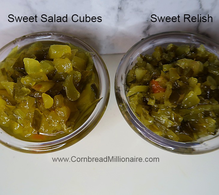 Sweet Salad Cubes and Sweet Relish 