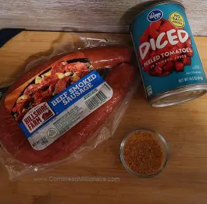Smoked Sausage Chili Ingredients