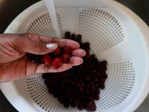 Cranberries Rinsed