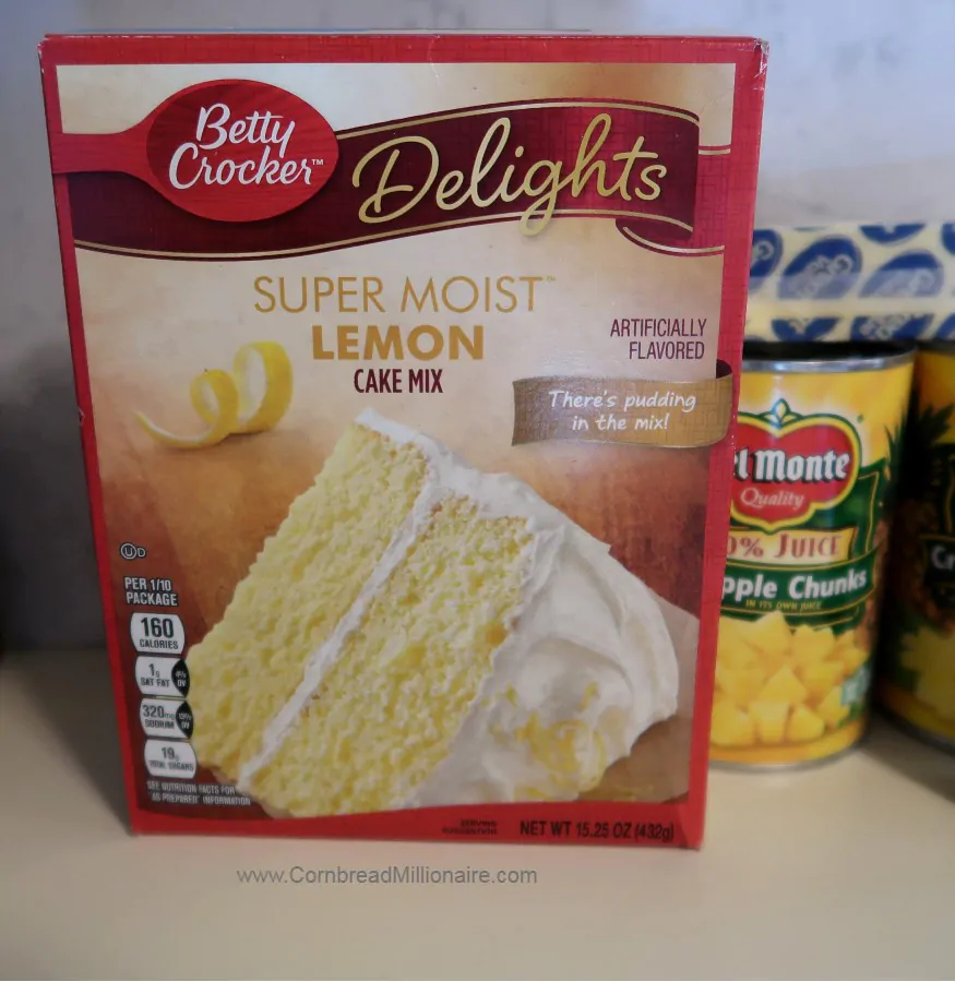 Lemon Pineapple Dump Cake Mix 