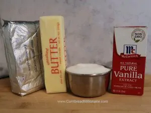 Cream Cheese Pound Cake Ingredients