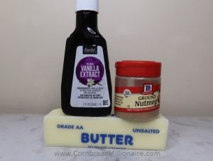 Flavorings: Vanilla, Ground Nutmeg, Unsalted Butter