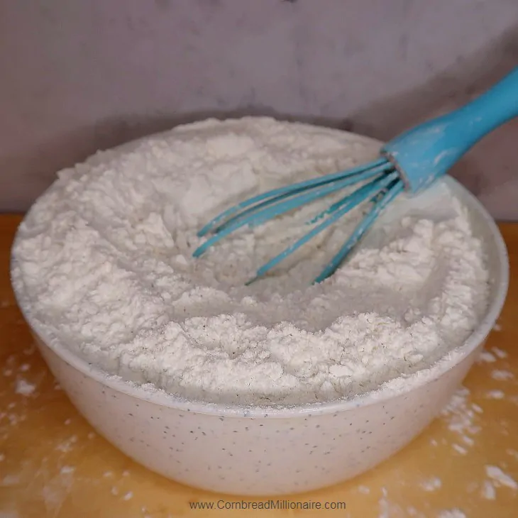 Use a whisk or flour sifter to thoroughly combine ingredients. 