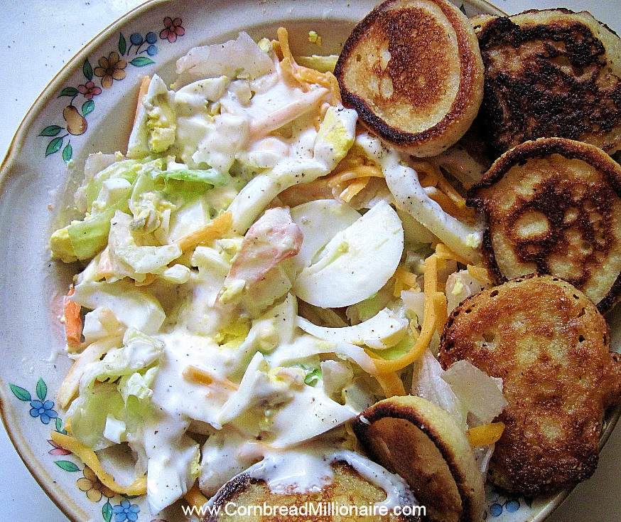 Stove Top Mini Flapjacks are excellent in a salad.