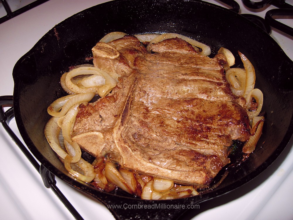 Pan Seared T-bone Steak
