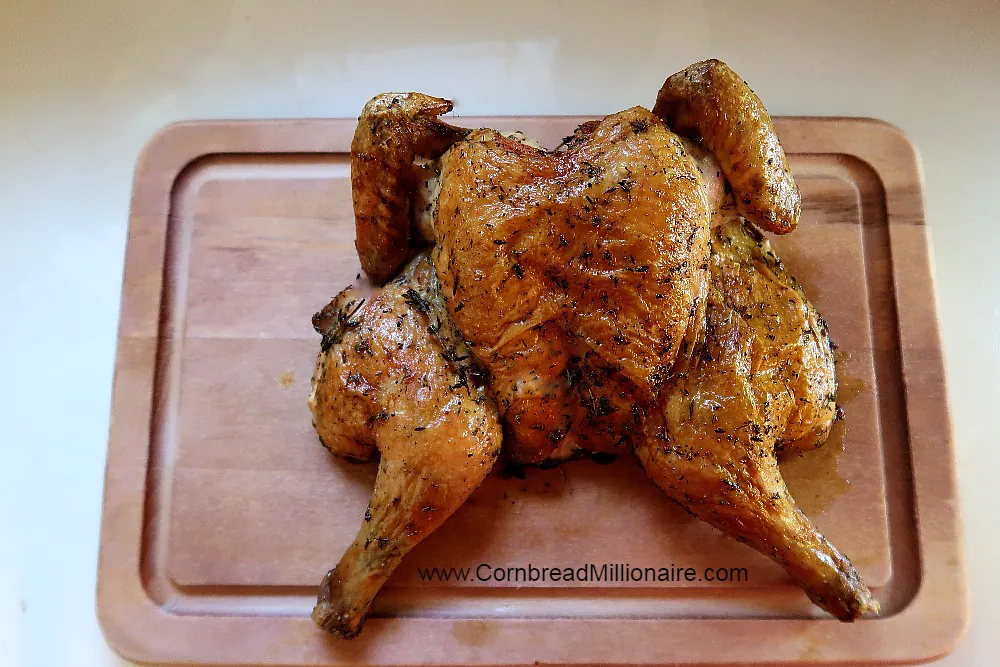 Herb Roasted Spatchcock Chicken