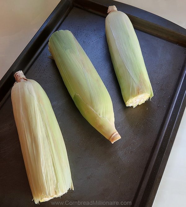 Oven Roasted Corn on the Cob Cornbread Millionaire