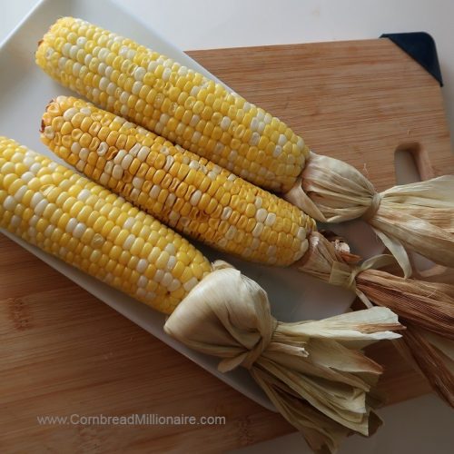Oven Roasted Corn on the Cob Cornbread Millionaire