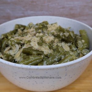 Parmesan Green Beans in Bowl