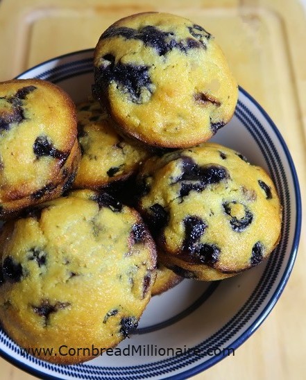 Blueberry Cornbread Muffins